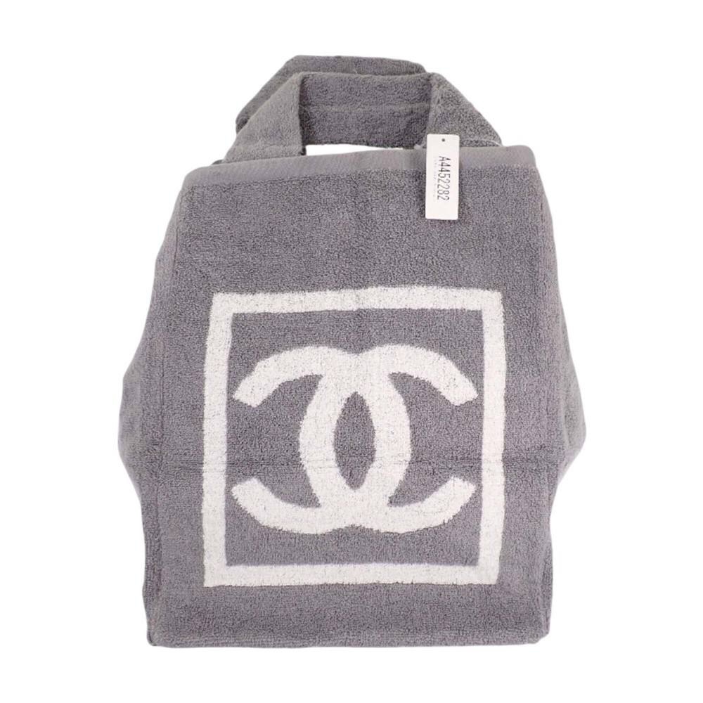 Pre-Loved Chanel CC Terry Cloth Sports Line Beach Tote - Picture 12 of 12